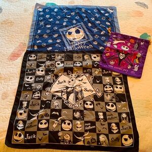 Bundle of 2 Nightmare Before Christmas Bandanas and Drawstring Bag